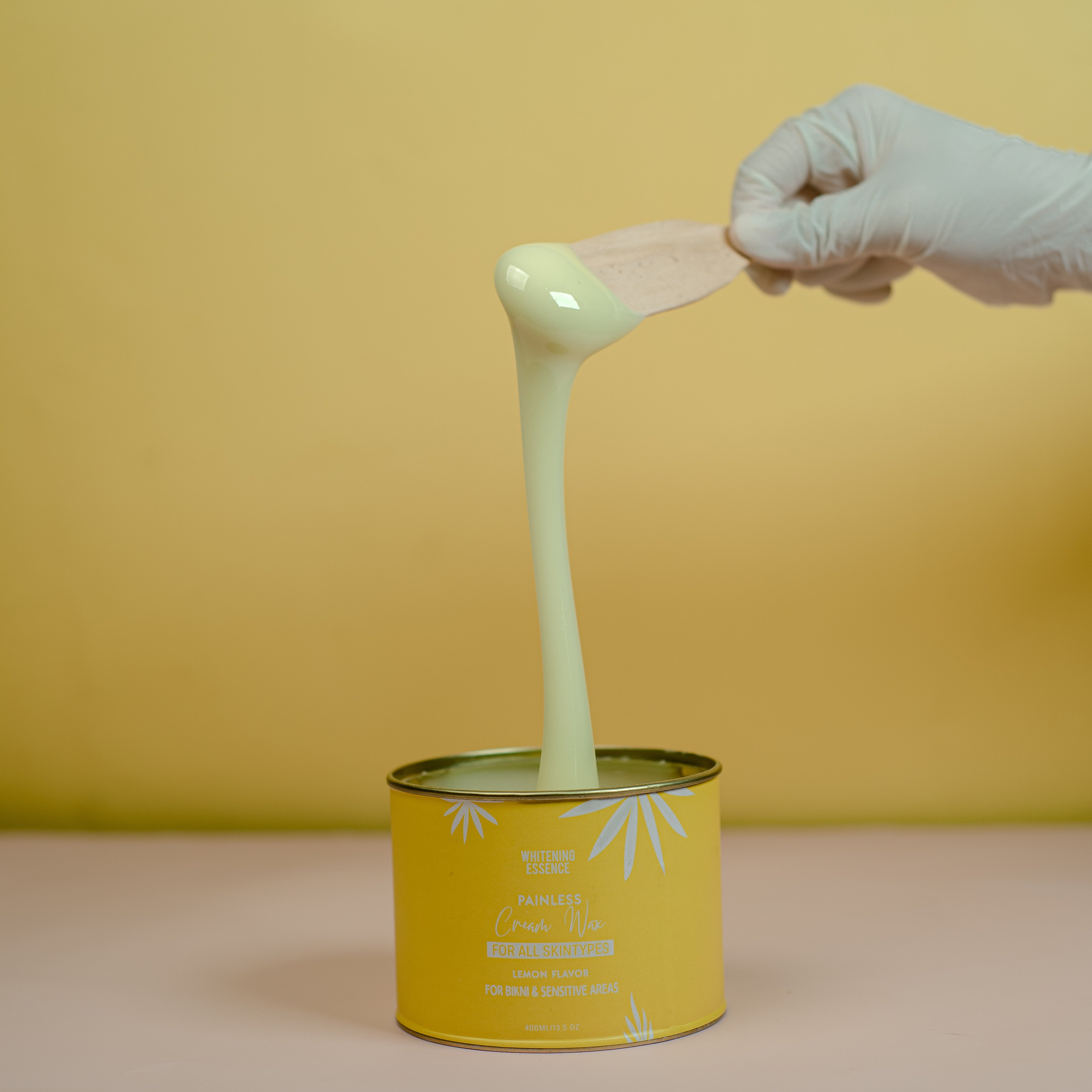 Painless Cream Wax Lemon Flavor ( 1 Wood Spatula + 1 Strip Pack )