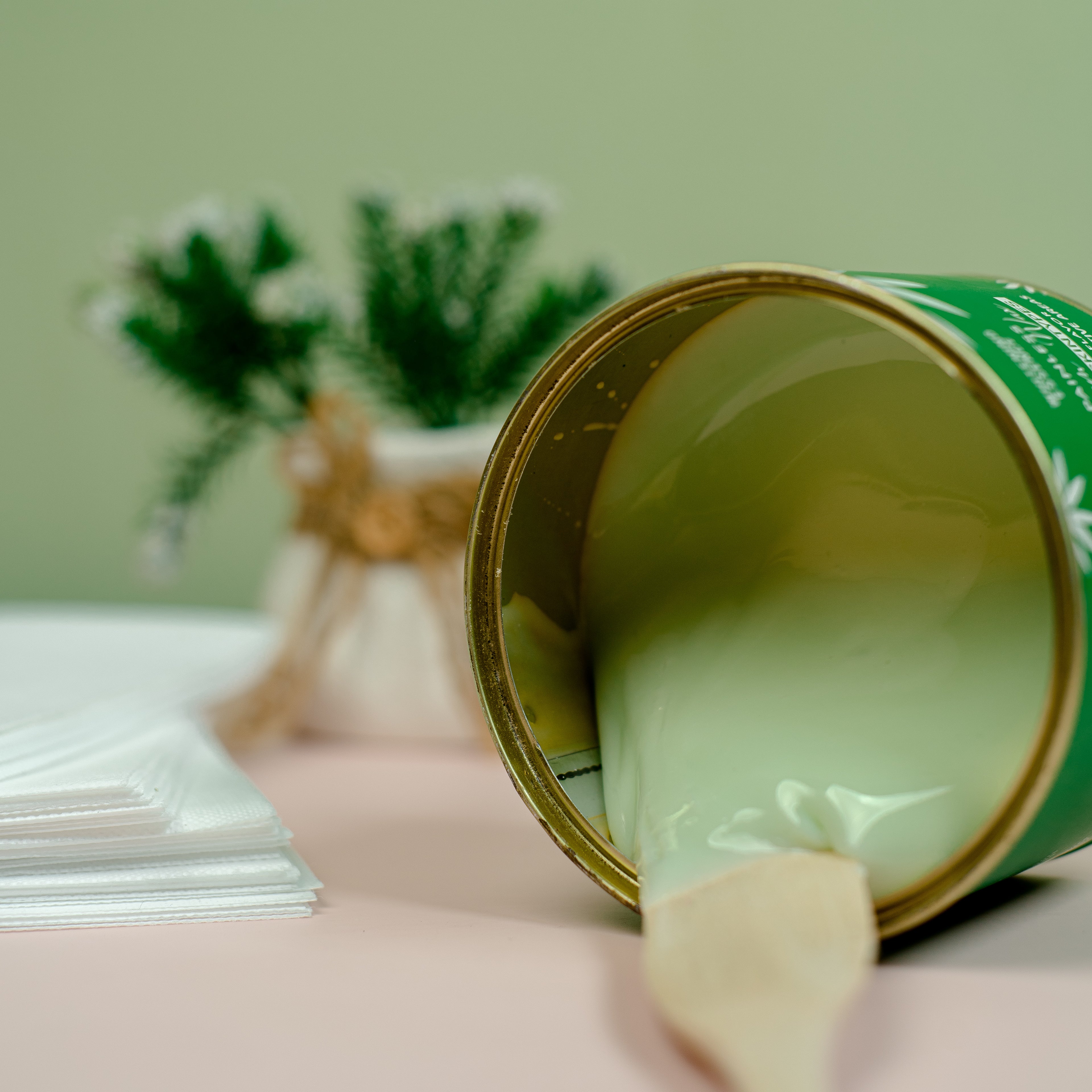 Painless Cream Wax Aloe Vera Flavor ( 1 Wood Spatula + 1 Strip Pack )