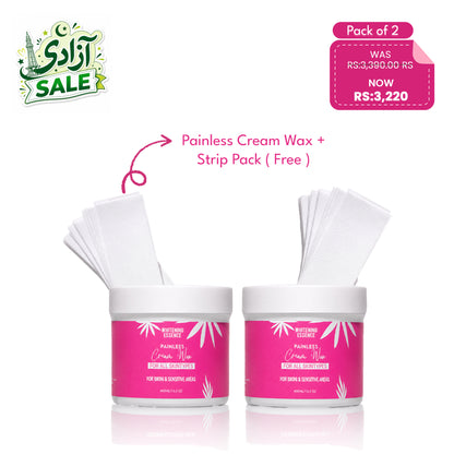 Painless Cream Wax + Strip Pack ( Free )